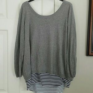 Torrid light sweater with split back